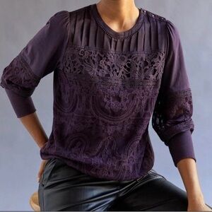 Anthropologie Tiny brand Lace detail top size XS